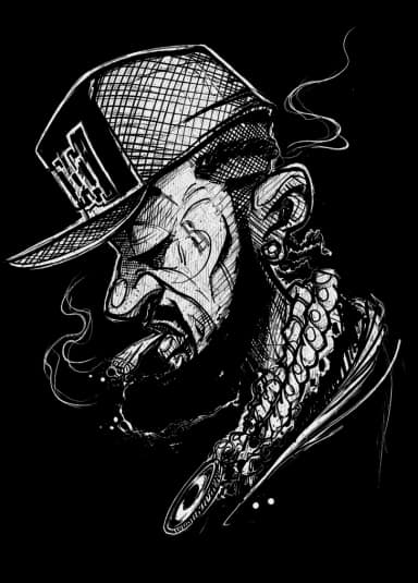 Boceto con gorra